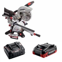Metabo KGS 18 LTX BL 18v 216mm Brushless Cordless Mitre Saw with 1 x 4.0Ah Battery & Quick Charger